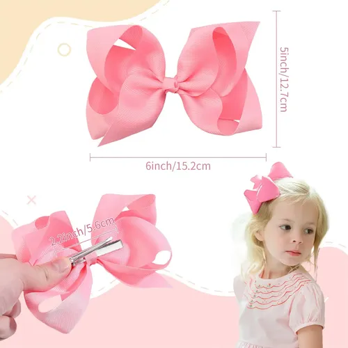 Lazos Para El Pelo Oaoleer Para Niñas, 15 Cm, Cinta De Grogr