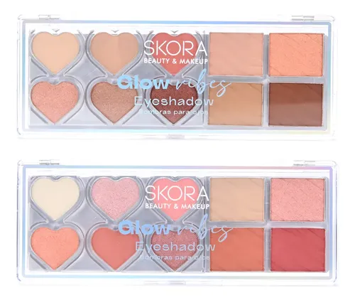 Paleta Sombras Ojos Skora Glow Vibes Matte Shiny 10 Tonos