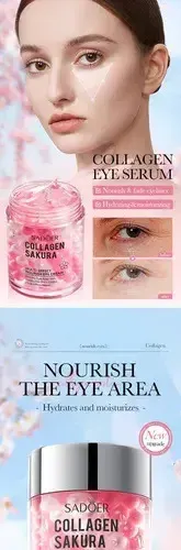 Crema Contorno Ojos Collagen Sakura Sadoer Reparadora X 60g Todo Tipo De Piel Día/noche