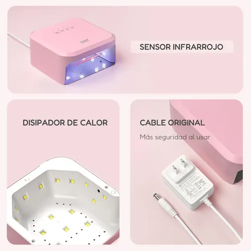 Cabina Lámpara Uv Led 48w City Girl Uñas Gelificadas