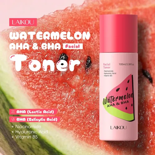 Tónico Facial Laikou Watermelon Aha Bha 100ml Normal Día/noche