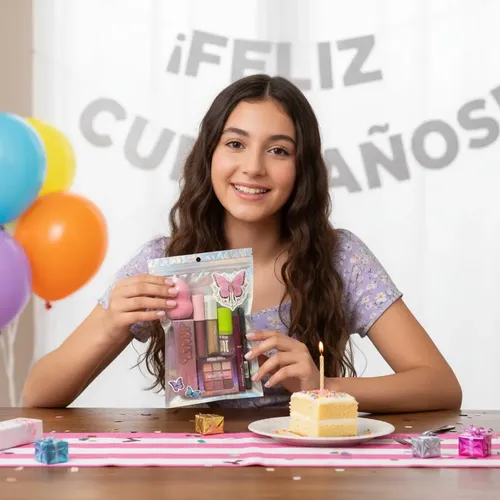 Set Combo De Maquillaje Para Niñas Kawaii Labiales Gloss