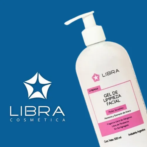 Gel Limpieza Facial Piel Sensible Libra Cosmética 500g Día/Noche