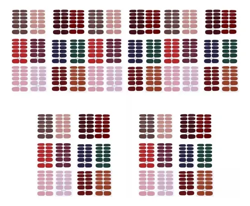 60 Hojas De Pegatinas Para Uñas Con Envoltura Completa