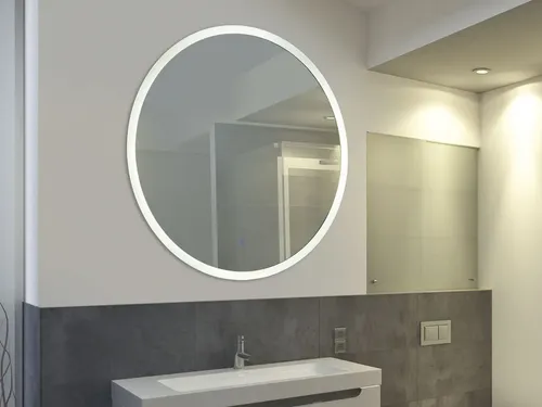 Espejo Redondo Con Led Moderno Tactil Baño Pared N°4