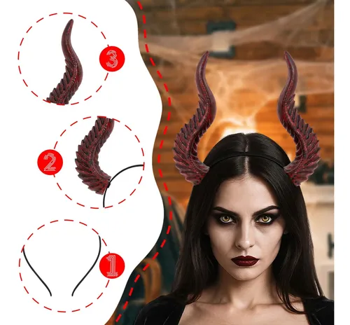 Diadema Con Forma De Diablo, Para Cosplay De Halloween, Desm