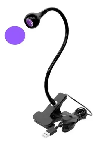Lampara Uv 395nm Con Soporte 10cm Para Uñas Gel