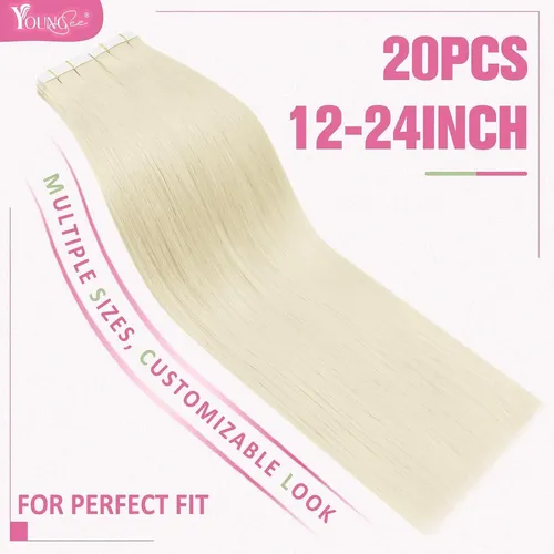Extensiones De Pelo Con Cinta Youngsee 22 In Rubio Platino