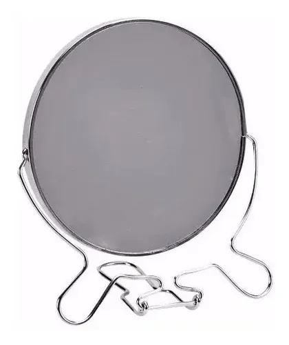 Espejo Con Aumento Doble Faz Maquillaje 5 Pulgadas Metalico