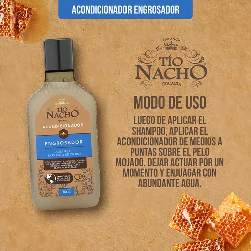 Acondicionador Tío Nacho Engrosador Jalea Real 200 Ml