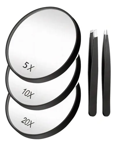 1 Pieza De Espejo De Maquillaje Con Aumento De 10x Y 15x, Co