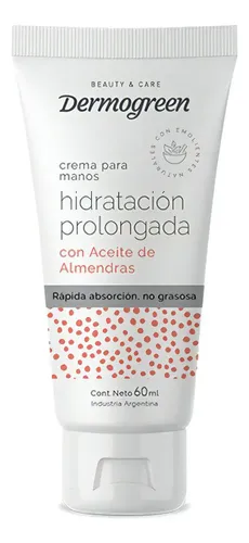 Crema Para Manos Dermogreen Hidratacion Prolongada 60 Ml