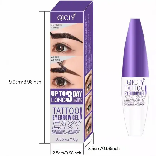 Gel Tatuaje De Cejas Peel Off Qiciy Fácil De Aplicar