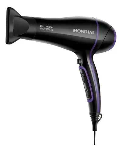 Secador De Pelo Mondial Scn-01 Black Purple 2000 Watts Color Negro