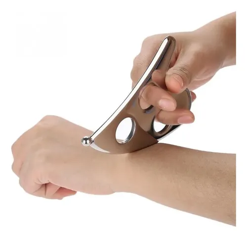 Tabla Gua Sha Acero Inox Masaje Facial Y Corporal