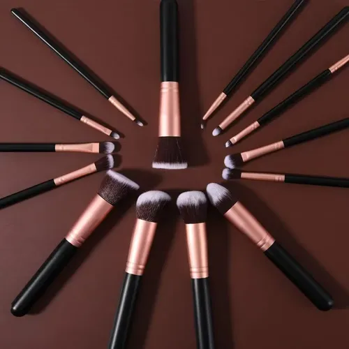 16 Pinceles De Maquillaje Set Herramientas De Maquillaje