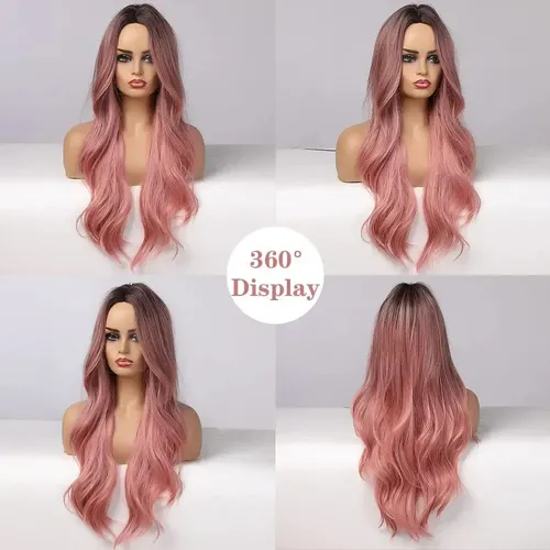 Peluca Rosa Lace Front Lineal Opaca R4/4/pink# R4-4-pink Universal