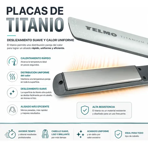 Planchita De Pelo Placas De Titanio Calentamiento Rapido