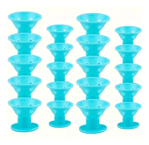 30 Rulos Sin Calor Espiral Hongo Todo Cabello