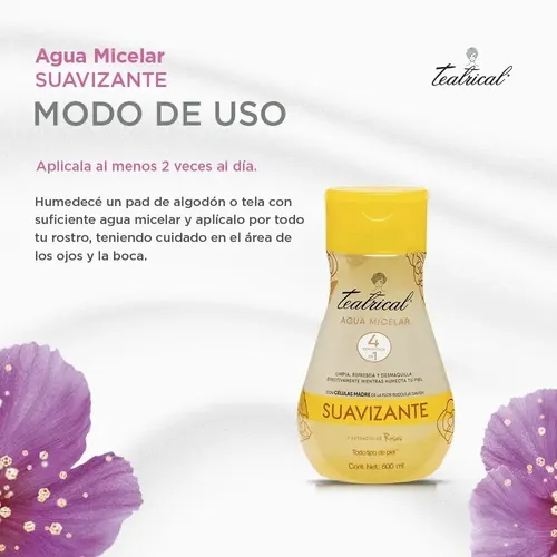 Teatrical Agua Micelar Suavizante 600 Ml