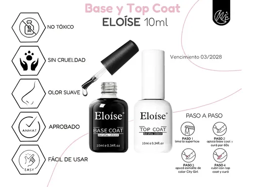 Kit Uñas Esculpidas Polygel Base Top Coat Manicura Uv Semi