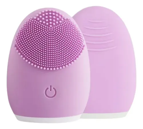 Mini Masajeador Facial Eléctrico De Silicona Purple