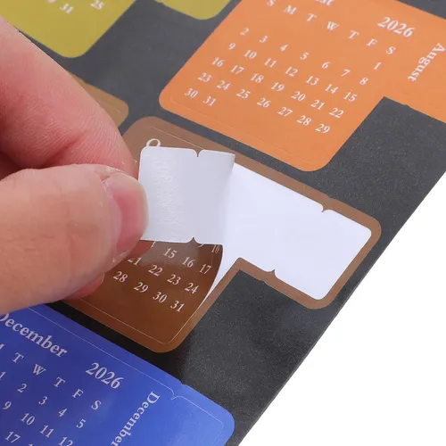Juego De Pestañas De Índice Mensual: Pegatinas De Colores D
