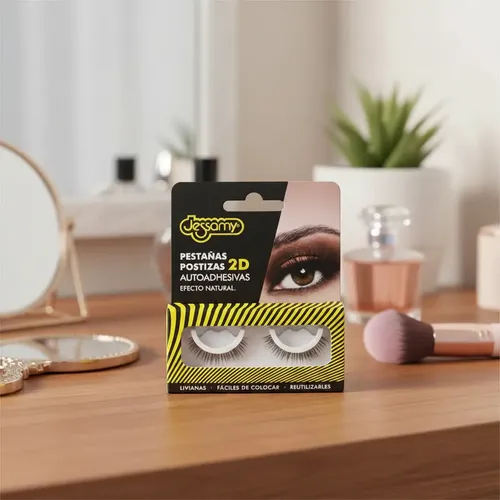 Pestañas Postizas 2d Autoadhesivas Jessamy G101 Negro D