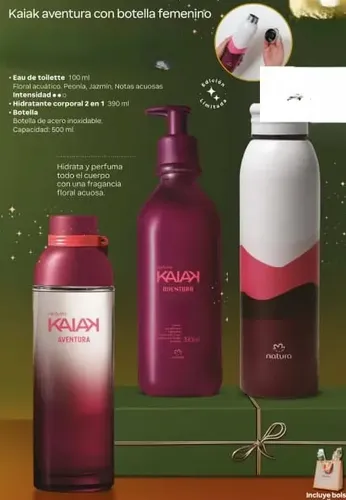 Set Natura Kaiak Aventura Femenino Perfume Y Botella