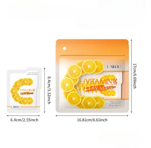 Máscara De Arcilla Con Vitamina C, Máscara Facial De Arcilla