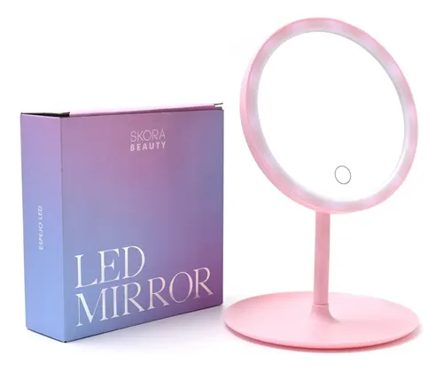 Espejo De Maquillaje 3 Modos Luces Led  Con Base Usb Skora