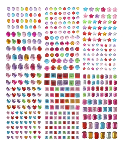 48 Hojas De Gemas Faciales Adhesivas Para Maquillaje