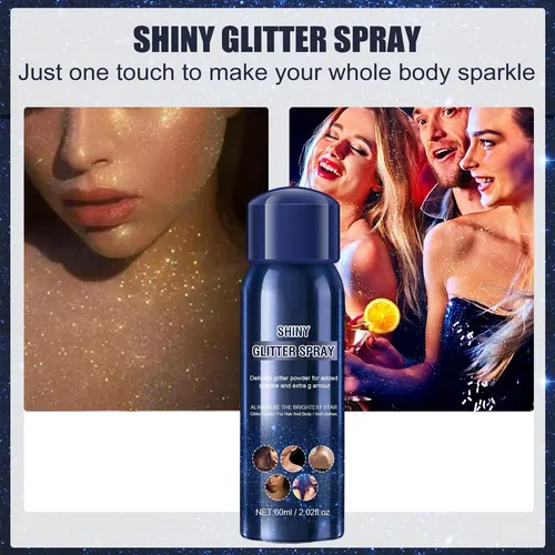2 Maquillaje De Escenario Cabello Cuerpo Brillo Spray Brillo