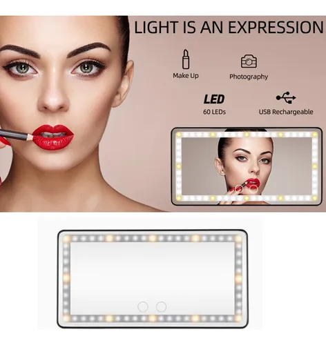 Espejo De Tocador Con Visera Solar Para Coche Con Luces, Led
