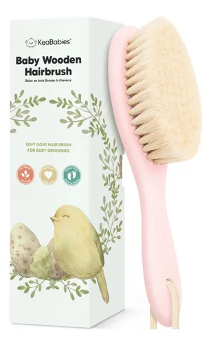 Cepillo De Pelo Para Bebés Keababies De Madera Con Cerdas Su