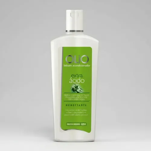 Acondicionador Olio Extra Ácido 420ml Profesional Reparador Cabello Teñido Decolorado Tratamiento Capilar pH Ácido Hidratante Nutritivo Suavizante Anti Frizz Uso Diario