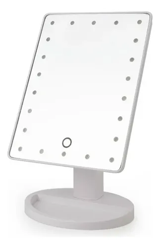 Espejo De Maquillaje Con 22 Luces Led; Carga Con Usb