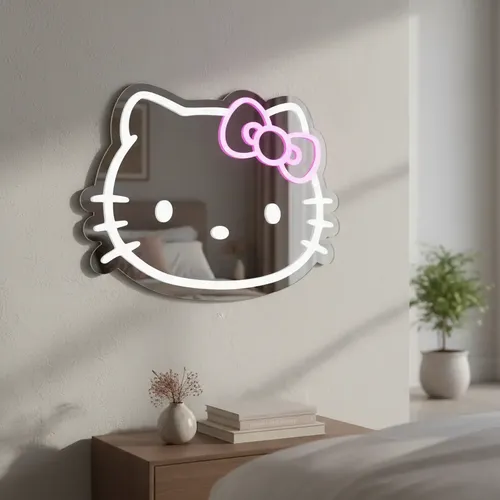Espejo Acrílico Hello Kitty Con Iluminación Led 79x59cm