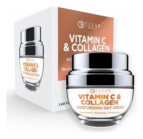 Clear Beauty Vitamin C & Collagen Face Moisturizer  Anti Ag Todo Tipo De Piel Día