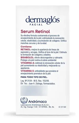 Dermaglos Facial Serum Retinol. Cont 25ml Todo Tipo De Piel Noche