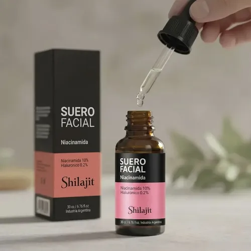 Shilajit Suero Rostro Niacinamida Maquillaje Prolijo 30 Ml