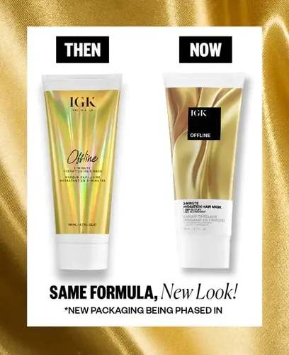 Mascarilla Capilar Igk Offline, Hidratación De 3 Minutos, 19