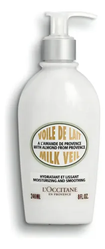 Fluido para cuerpo L’Occitane Velo de leche de almendra en dosificador 240mL almendras