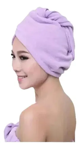 A 2 Toallas Microfibra Para Secar El Cabello Gorro Ducha