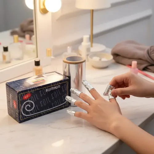 Papel Aluminio Para Remover Esmalte Semi Uñas Gel Acrilicas