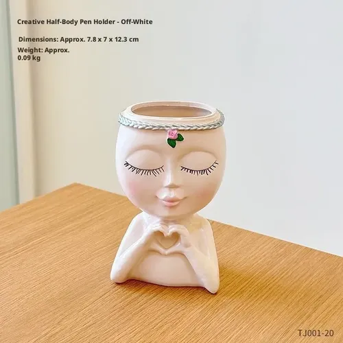*love Girl Modelado Herramienta De Belleza Contenedor De Lovelittlegirlstoragepenholder-off-white