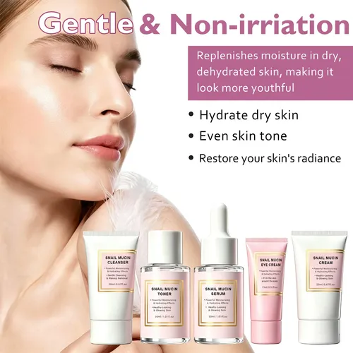 Set Regalo Cuidado Facial Mucina Caracol 5 En 1