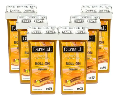 Kit de 6 Ceras Roll-on Recambio Depilatoria Clásica Miel Depimiel