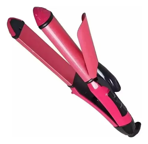 Planchita Y Buclera 2 En 1 Rosa Kanji Cable Giratorio