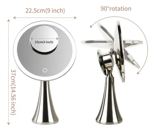 Espejo De Maquillaje Surdy De 9 Luces Con Aumento Dual De 5x